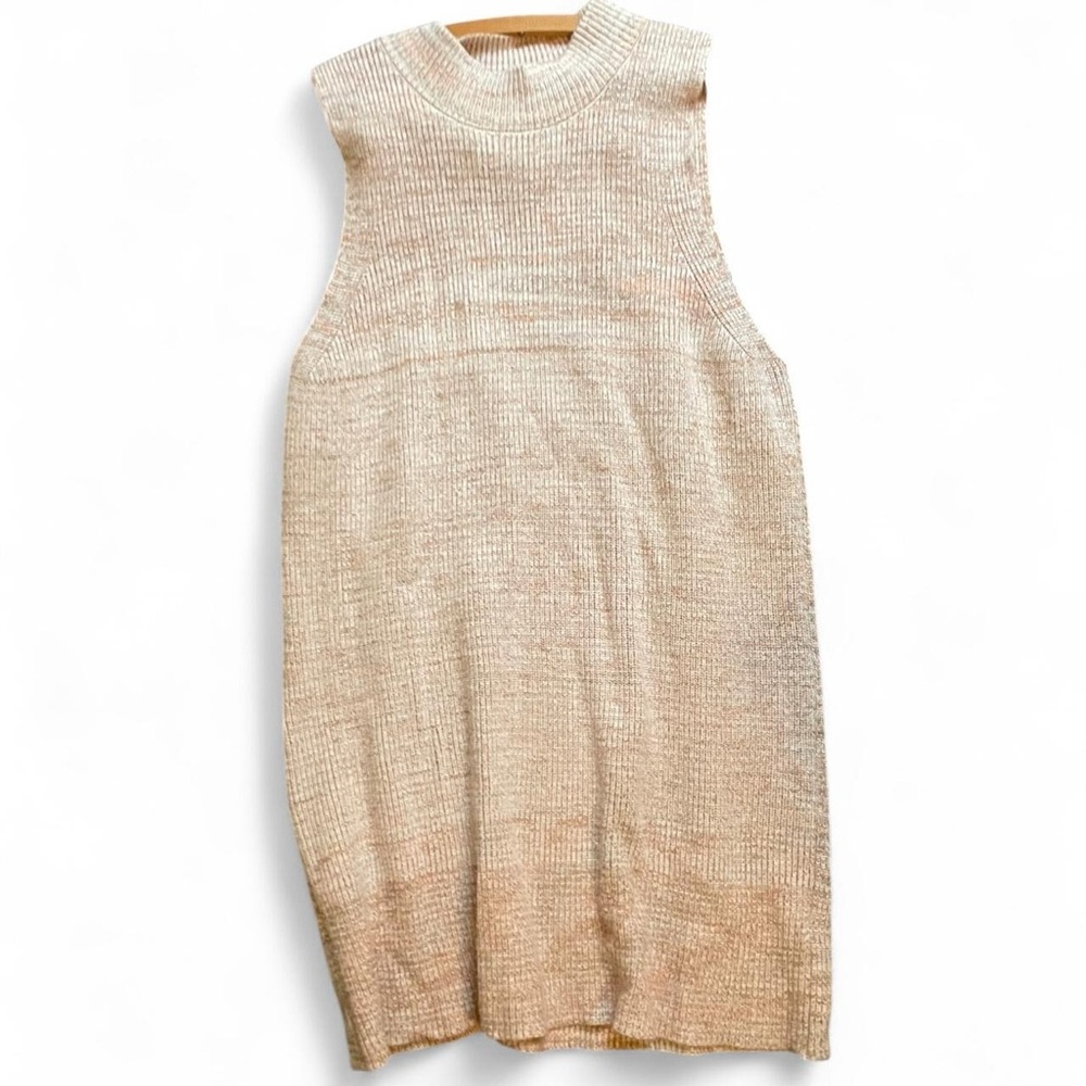 Free People Women’s XL Sleeveless Knit Mini Mock Neck Sweater Dress